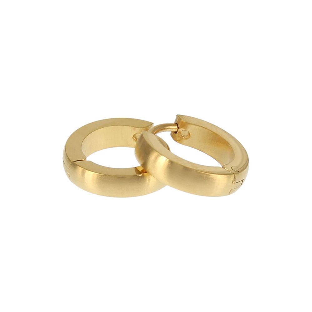 Kalli creolen Matt Rounded Gold Color - 1846G